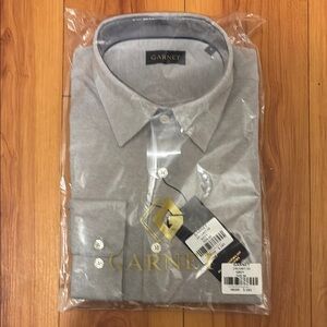 Elegant Gray Dress Shirt with Pointed Collar